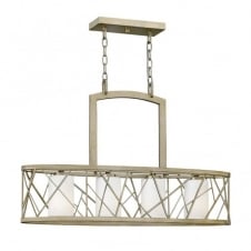 contemporary kitchen island ceiling pendant in silver leaf finish with etched glass inner shade