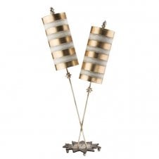 decorative twin gold leaf table lamp