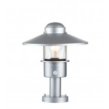 KLAMPENBORG Light Pedestal In Stainless Steel And Clear Glass
