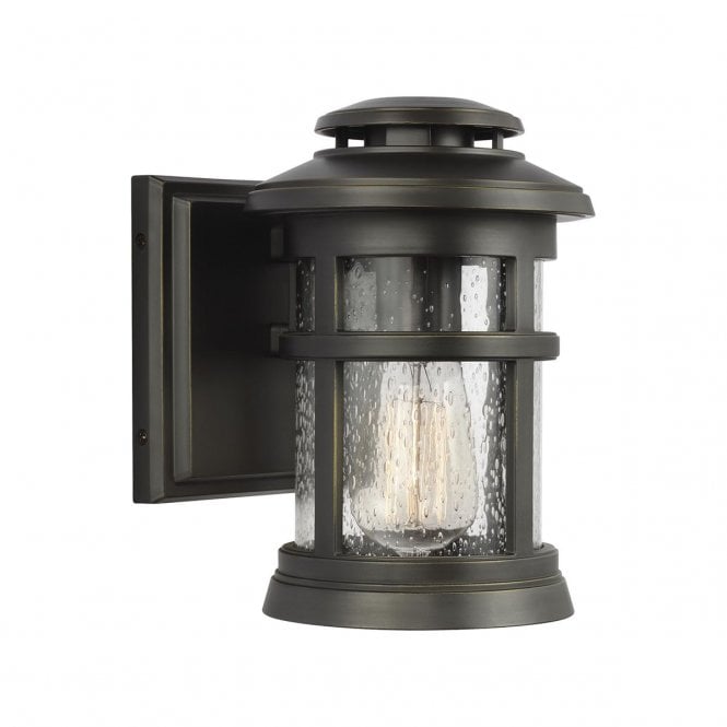 NEWPORT traditional coastal wall lantern in antique bronze finish (small)