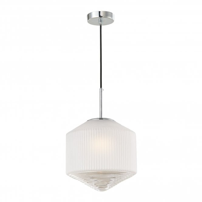 NISHA Pendant Lamp Polished Chrome, Frosted and Clear Glass