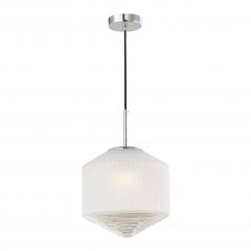 NISHA Pendant Lamp Polished Chrome, Frosted and Clear Glass