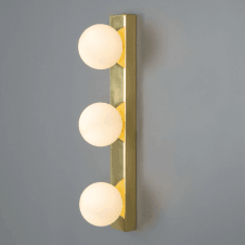 NOELANI Bathroom Wall Light with Three Glass Globes IP44