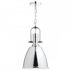 Industrial Design Ceiling Pendant in Chrome with Chrome Shade- Class 2