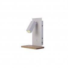 NORDICA II LED wall light with USB beech/white