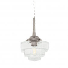 NOVATO Hexagonal Art Deco Ceiling Pendant Antique Brass