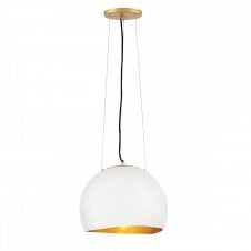 NULA Single Pendant in White and Luxe Gold