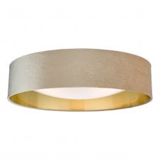 Taupe and gold flush ceiling light
