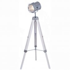 White and Silver Tripod Floor Lamp | www.lightingcompany.co.uk 