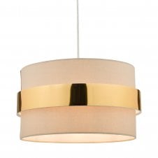 taupe and gold ceiling light shade