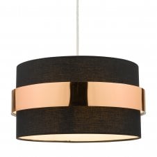 Black and copper ceiling light shade