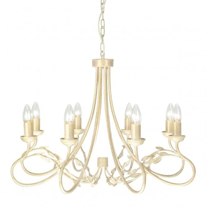 OLIVIA large 8 light traditional chandelier in ivory gold finish