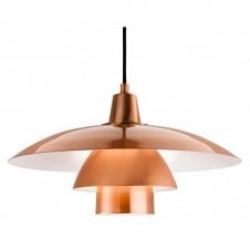 OLSEN contemporary brushed copper ceiling pendant