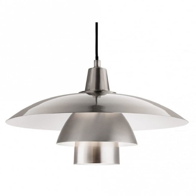 OLSEN contemporary brushed steel ceiling pendant