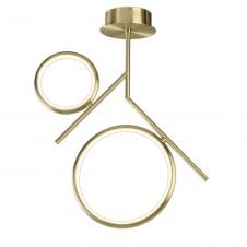 OLYMPIA LED Ceiling Light 2 Rings Satin Gold