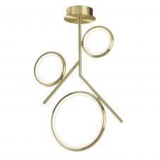 OLYMPIA LED Ceiling Light 3 Rings Satin Gold