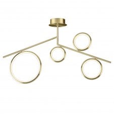 OLYMPIA LED Ceiling Light 4 Rings Satin Gold