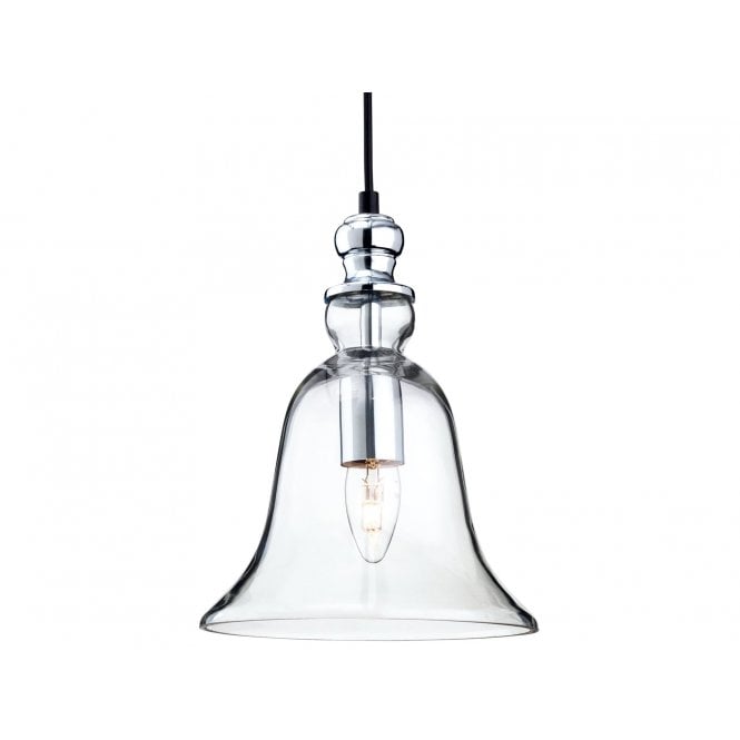 OMAR Pendant Chrome with Clear Glass