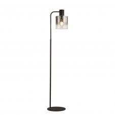 OMBRE Large Floor Lamp | 1 Light E27 | Black and Smoke Fade Glass