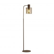OMBRE Large Floor Lamp | 1 Light E27 | Mocha and Amber Glass