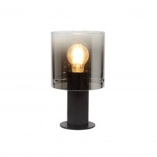 OMBRE Smoke Light Table Lamp a Black Smoke Fade Glass Shade
