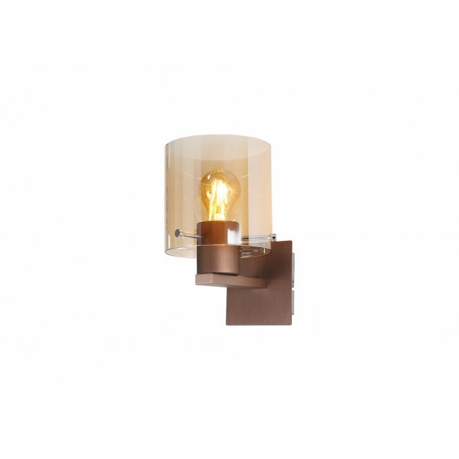 OMBRE Wall Light Coffee Mocha Fade Glass with Switch