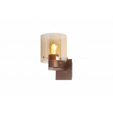 modern smoked glass wall light
