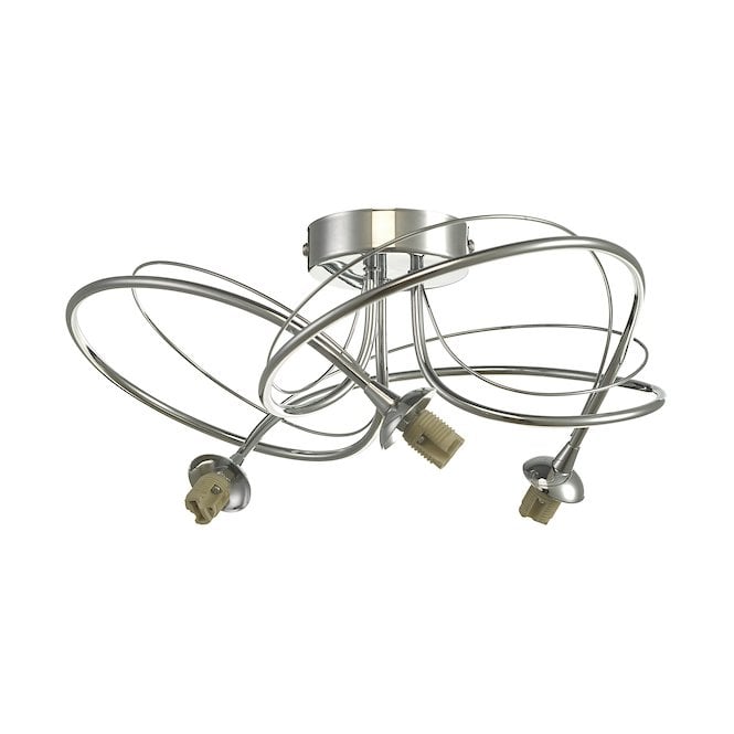 Onawa 3 Light Semi-Flush Ceiling Light in Chrome (Frame Only)