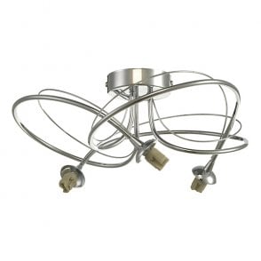 Onawa 3 Light Semi-Flush Ceiling Light in Chrome (Frame Only)