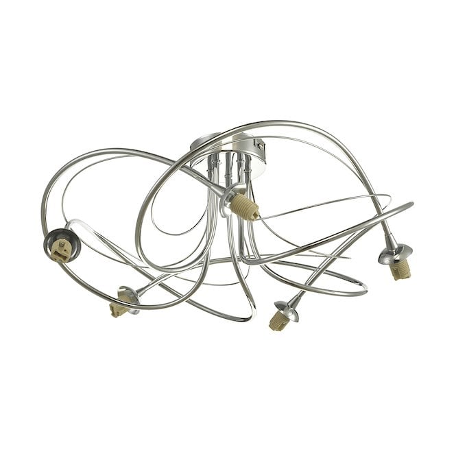 Onawa 5 Light Semi-Flush Ceiling Light in Chrome (Frame Only)