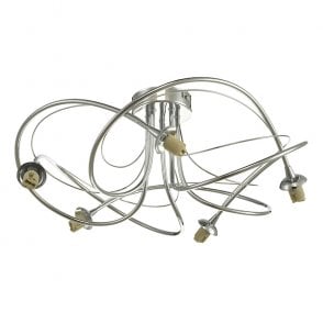 Onawa 5 Light Semi-Flush Ceiling Light in Chrome (Frame Only)