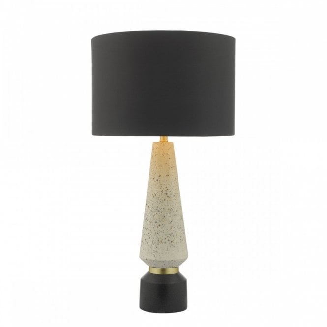 ONORA terrazzo white and black table lamp with shade