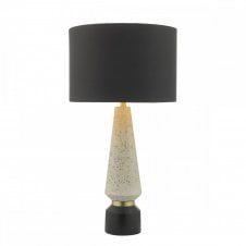 ONORA terrazzo white and black table lamp with shade