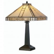 OPHELIA Tiffany Table Lamp in Antique Brass