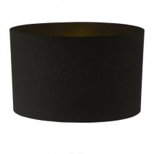 30cm oval cotton lampshade in black