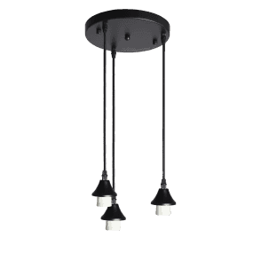 OPT 3 Light Ceiling Pendant Cluster Suspension Black