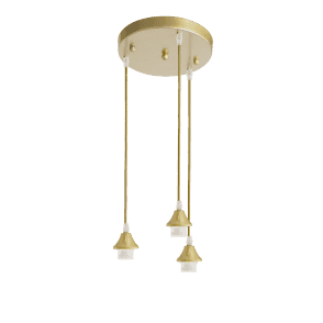 OPT 3 Light Ceiling Pendant Cluster Suspension Gold