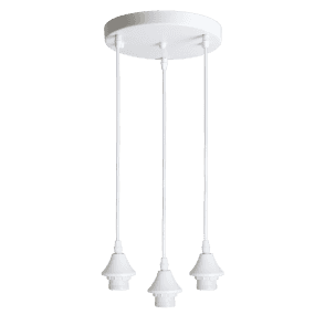 OPT 3 Light Ceiling Pendant Cluster Suspension White