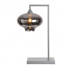 OPT Table Lamp in Silver with Mushroom Silver Glass Shade