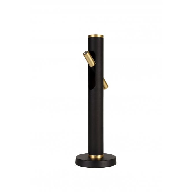 OPTIC 2 Light LED Table Lamp Sand Black/Gold with 3 year warranty