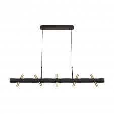 OPTIC Contemporary LED 10 light ceiling pendant bar in a modern black and gold finish with 3 year warranty