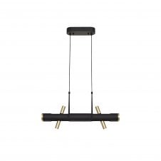OPTIC Contemporary LED 4 light ceiling pendant bar in a modern black and gold finish with 3 year warranty