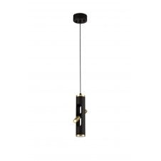 LED ceiling pendant 2 lights in black gold 
