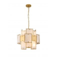 modern ceiling pendant with white frosted glass panels 