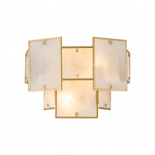 modern wall light with frosted glass alabaster decorative panels