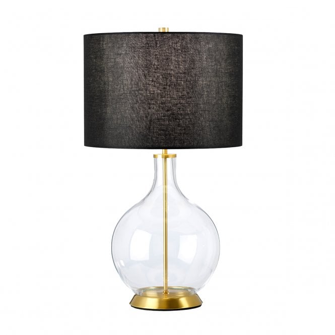 ORB Clear Table Lamp Complete with Black Shade
