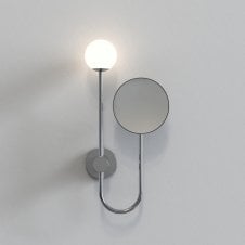 ORB Globe Wall Light finished in Polished Chrome with a Mirror