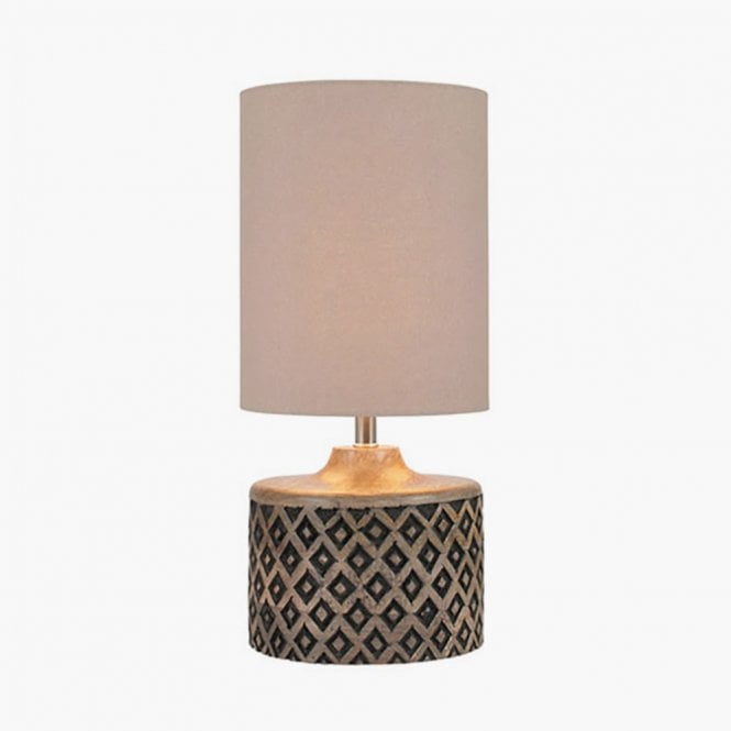 ORISSA Short Wooden Diamond Table Lamp