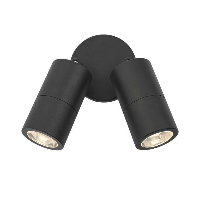 Ortega Exterior Double Wall Light in Black - IP65