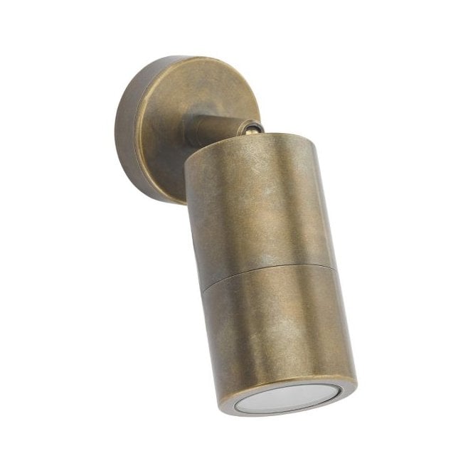 Ortega Exterior Wall Light in Natural Brass - IP65